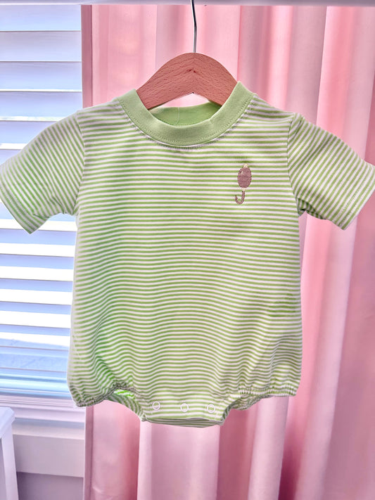 Green Stripe Mini Fishing Hook Tshirt Bubble