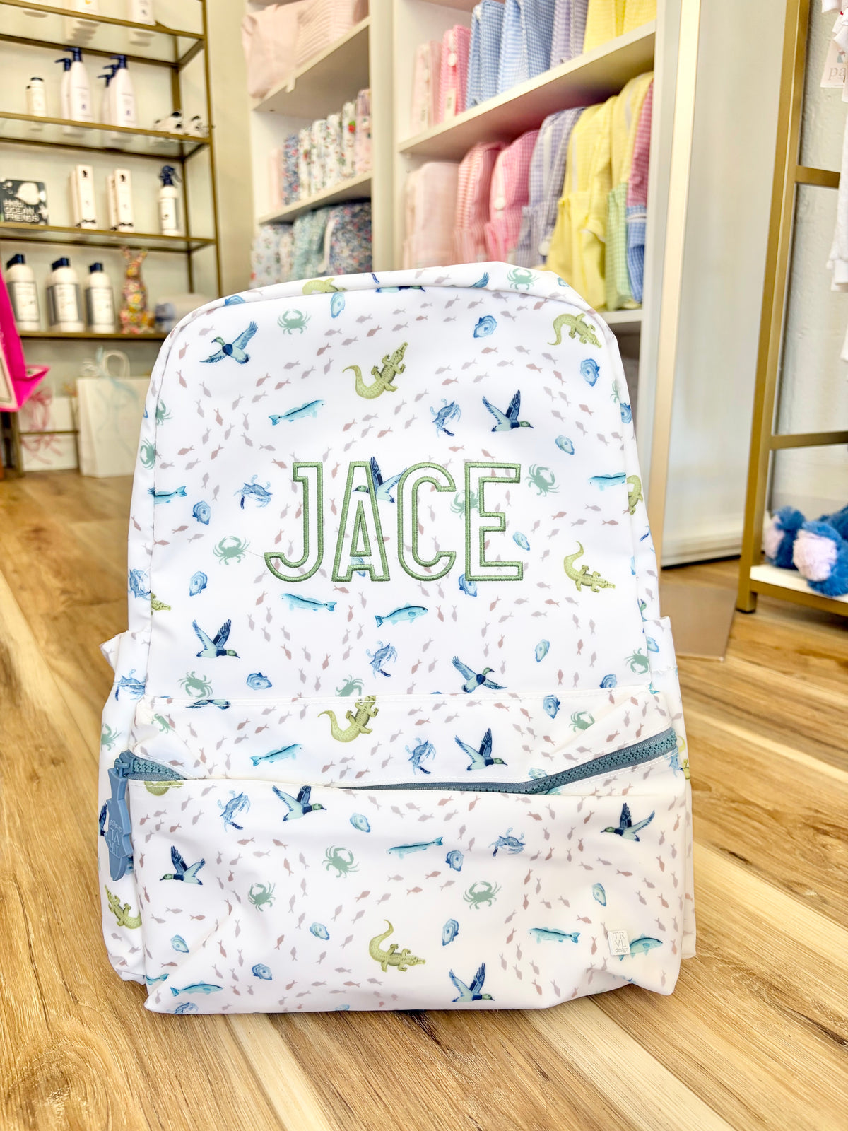 TRVL Coastal Tides Backpacker- Miller Font Name