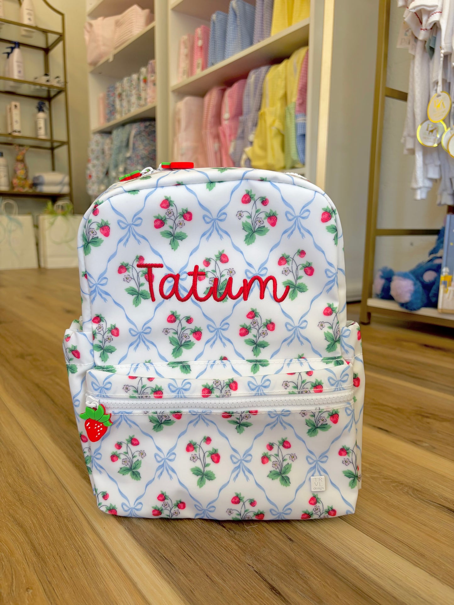 TRVL Berry Nice Mini Backpack- Bubbly Font Name