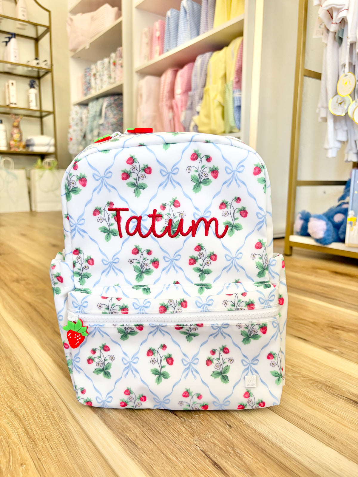 TRVL Berry Nice Mini Backpack- Bubbly Font Name
