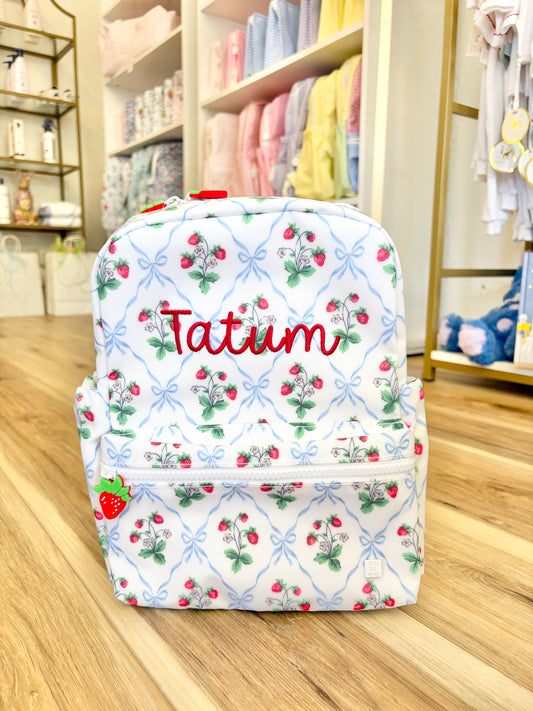 TRVL Berry Nice Mini Backpack- Bubbly Font Name