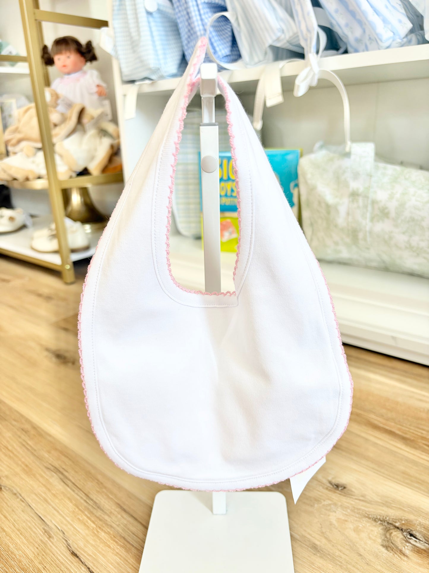 Pink Trim Bib