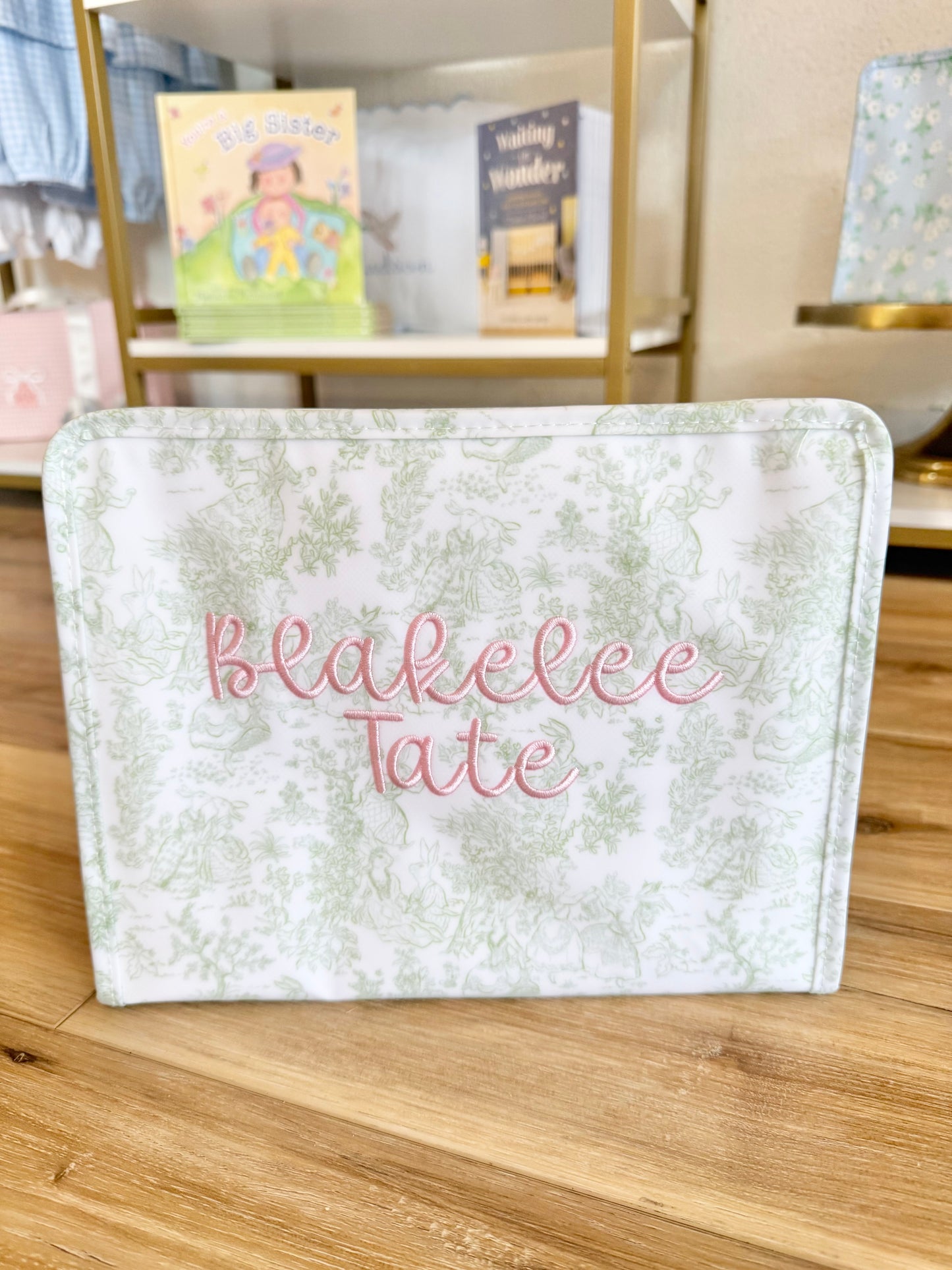 TRVL Geeen Bunny Toile Large Roadie- bubbly name