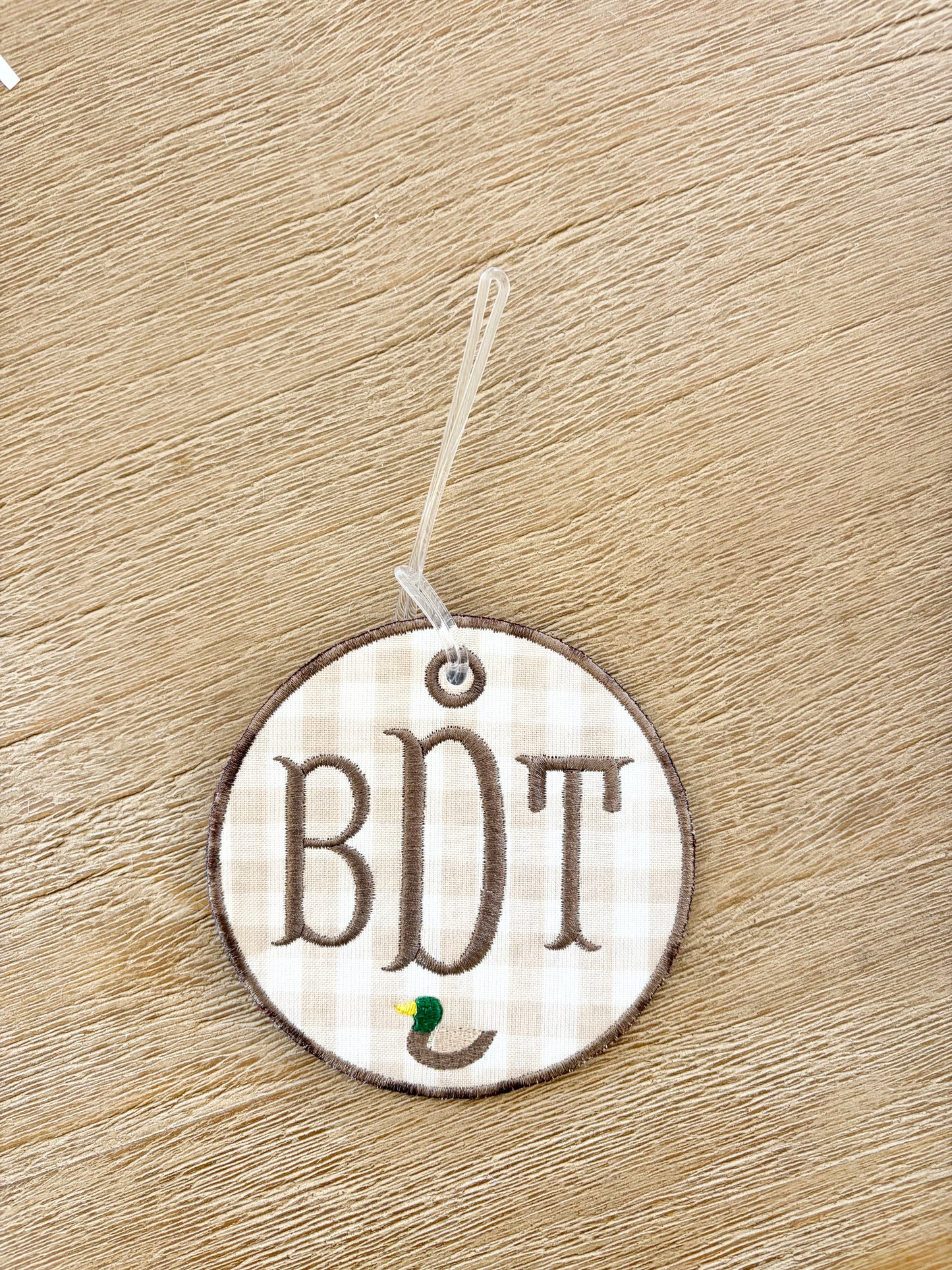 Khaki and Brown Bag Tag