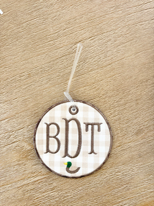 Khaki and Brown Bag Tag