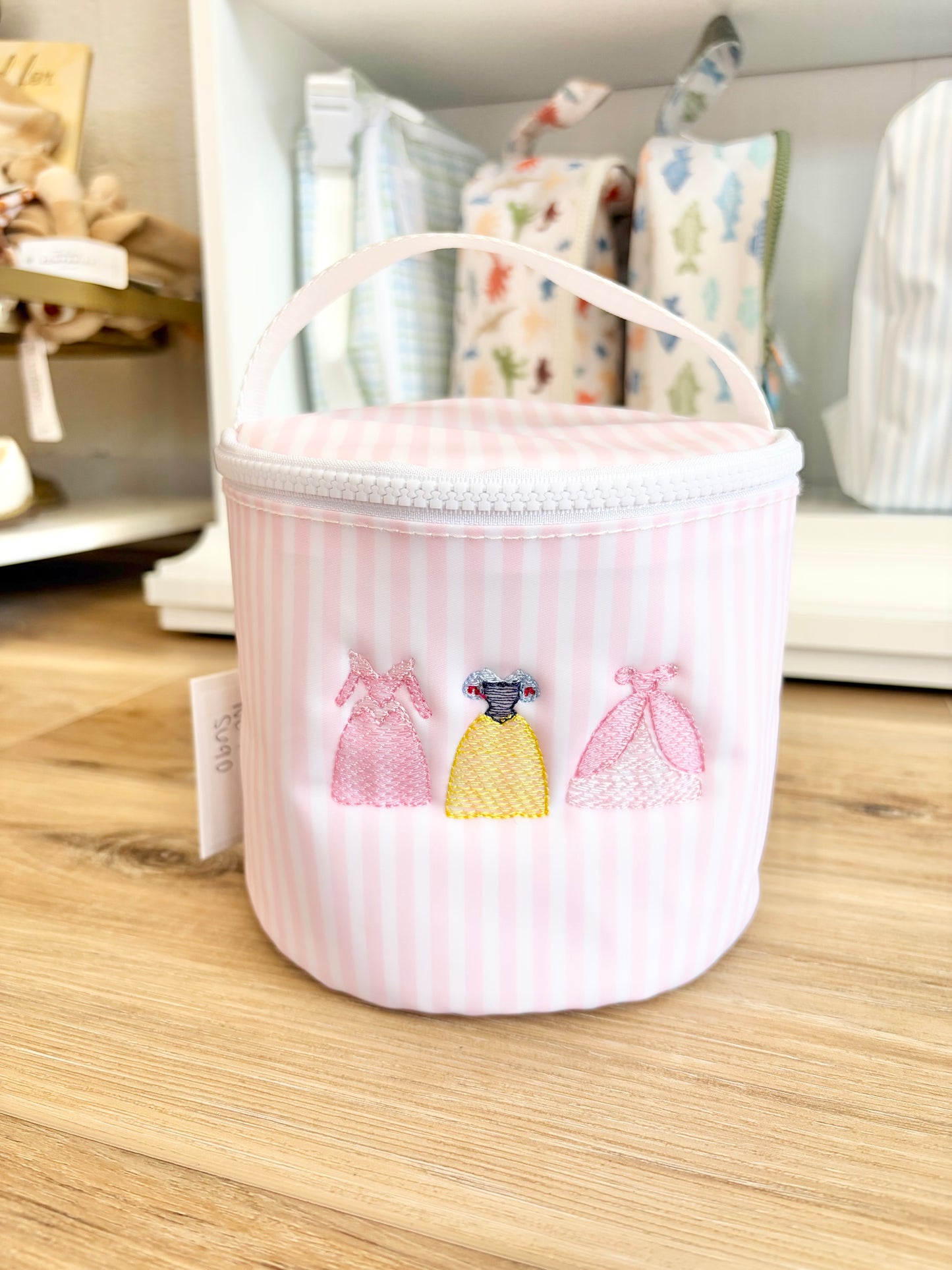 TRVL Pink Pimlico Stripe Snack Bag- Princess Dresses