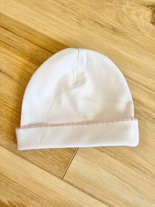 Pink Trim Cotton Hat