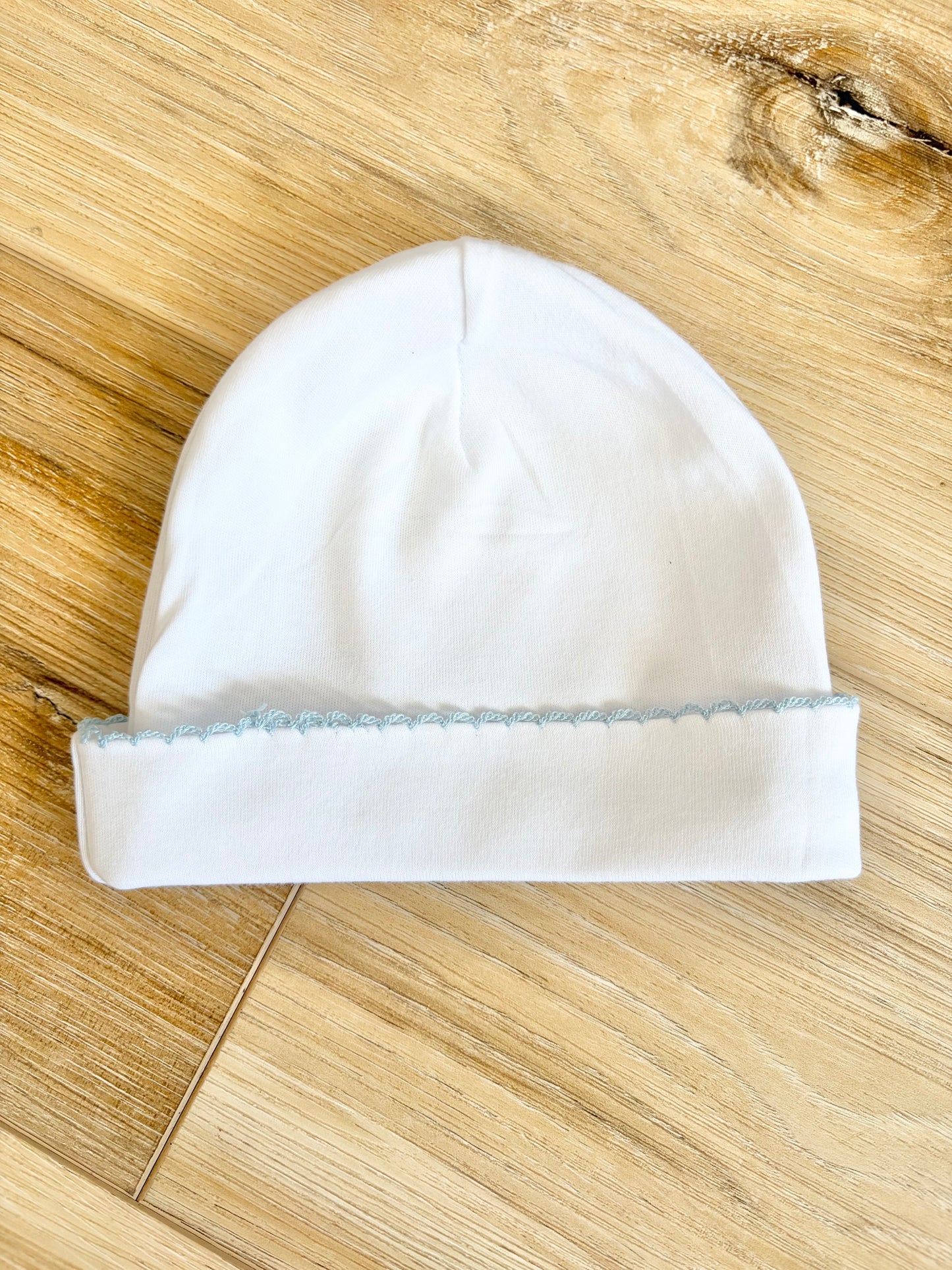 Blue Trim Cotton Hat