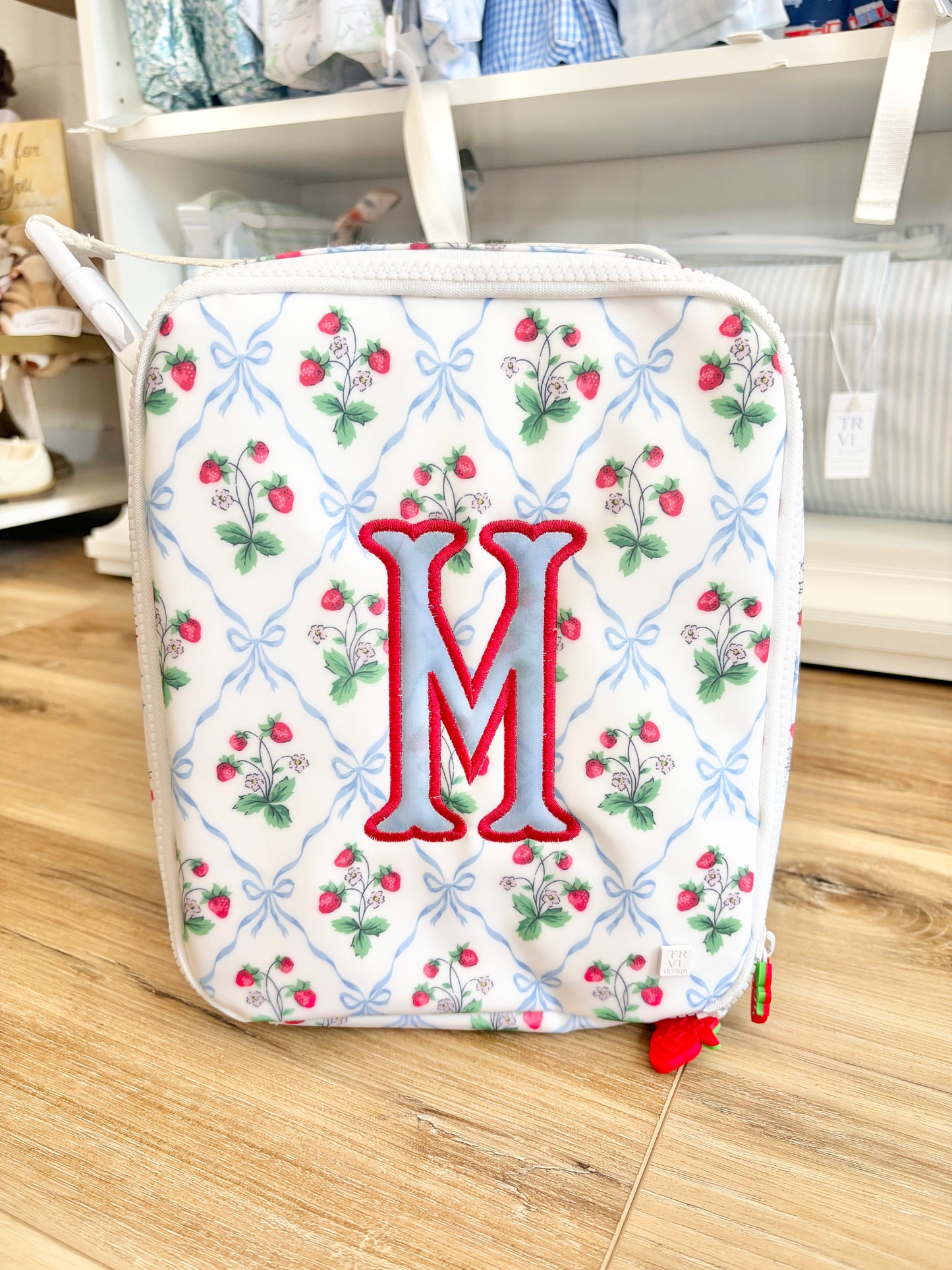 TRVL Berry Nice Insulated Lunch Box with Single Initial