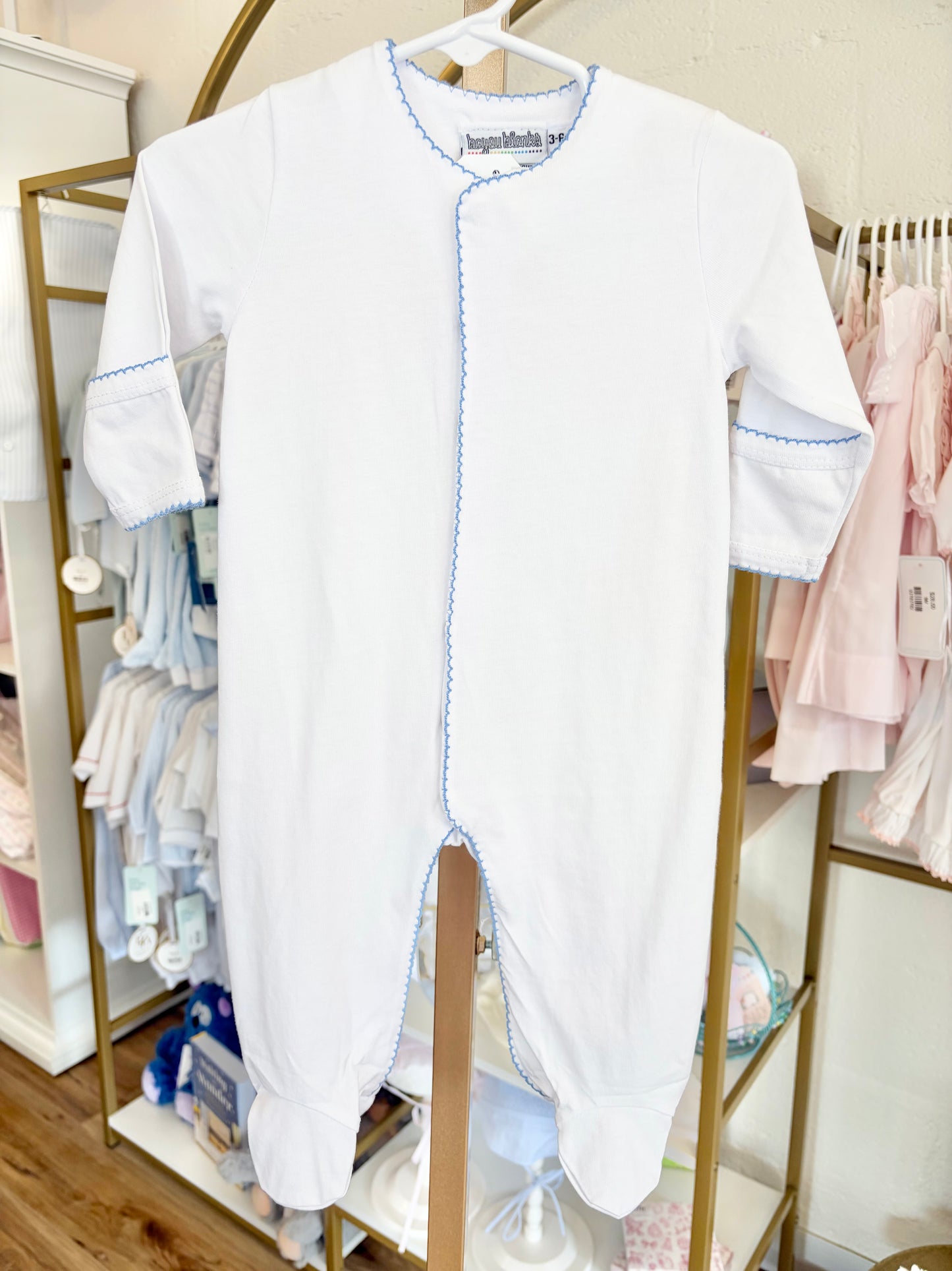 Blue Trim Footie