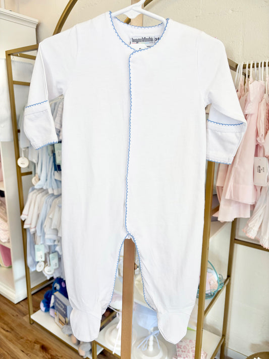 Blue Trim Footie