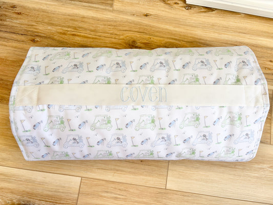 TRVL Putt Putt Nap Mat with Jackson Font
