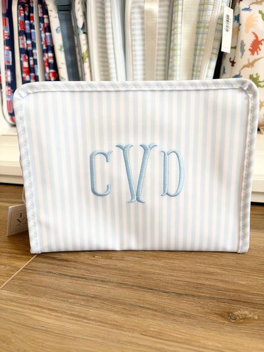 TRVL Pimlico Blue Stripe Medium Roadie with Fishtail Font