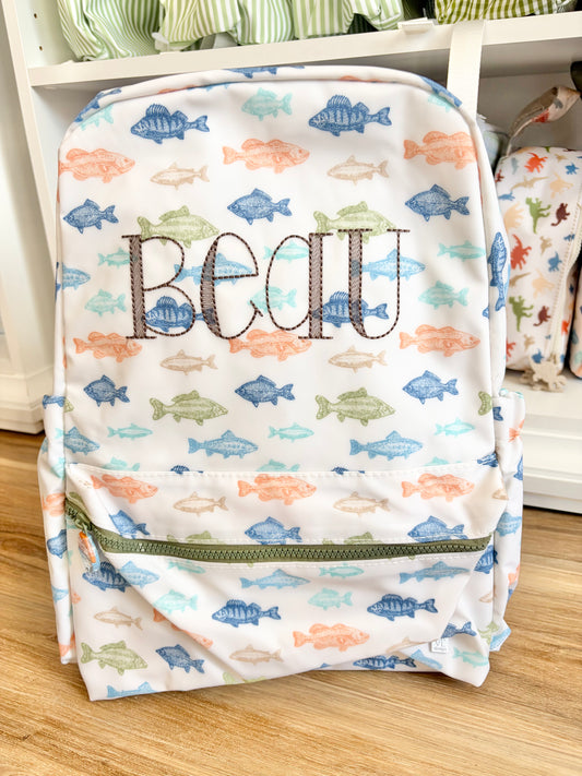 TRVL Casting Call Backpack with Blake Font