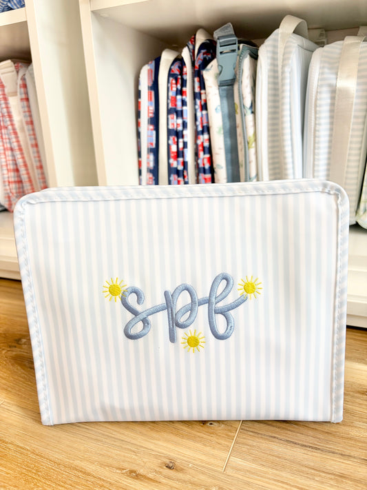 TRVL Pimlico Blue Stripe Large Roadie with "SPF"