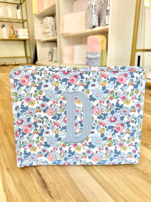 TRVL Bridgehampton Floral Large Roadie- Single Initial Applique