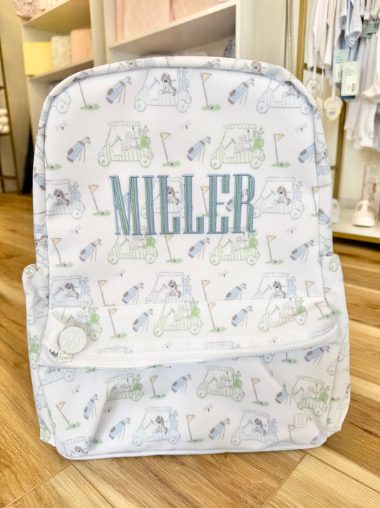 TRVL Putt Putt Backpack- Graved 2 Color Font