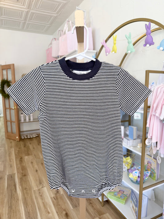 Navy Short Sleeve Stripe Tshirt Bubble