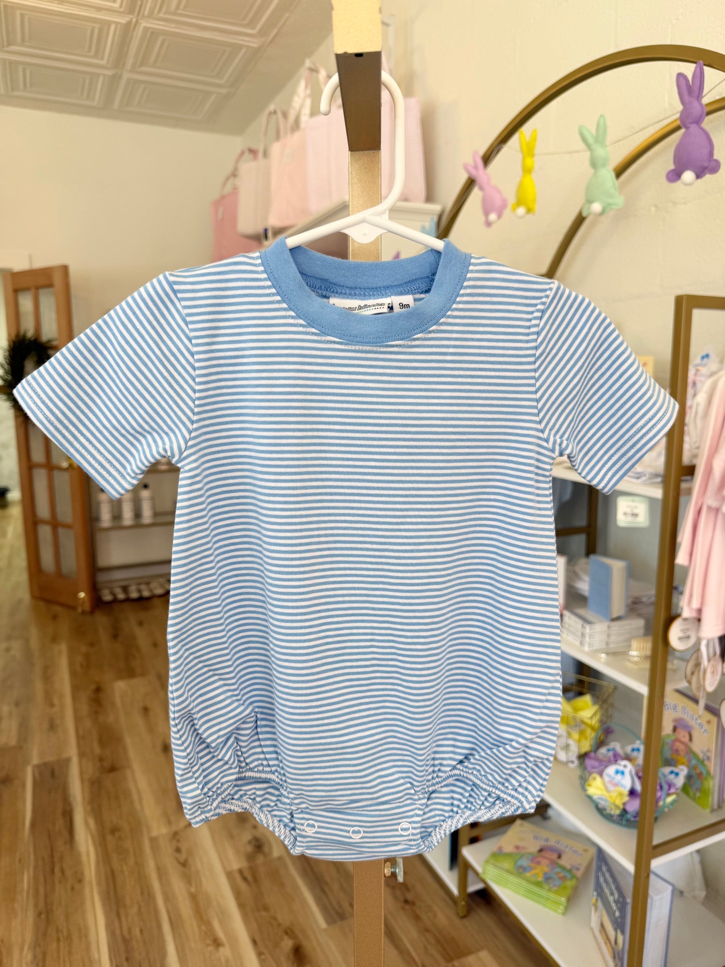 Cornflower Short Sleeve Stripe Tshirt Bubble