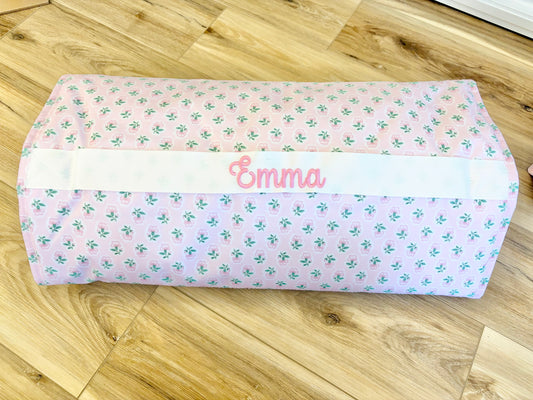 TRVL Pink Petite Fleur Nap Mat with Single Name