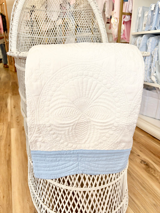Cornflower Trim Baby Quilt