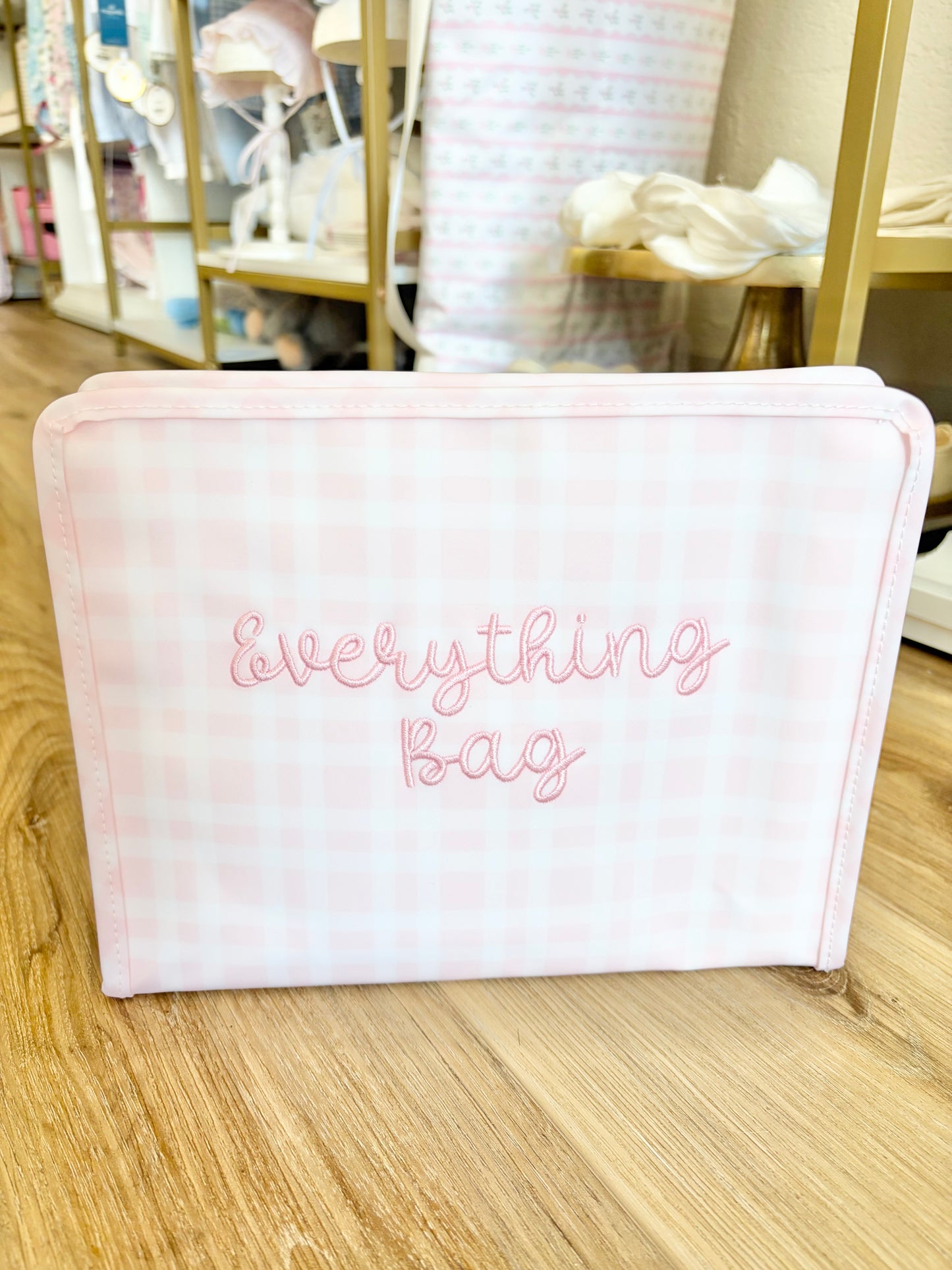 TRVL Pink Plaid Medium Roadie- "Everything Bag"