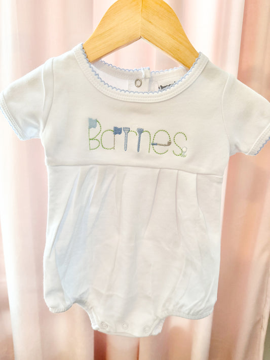 Barnes Golf Blue Trim Name Bubble