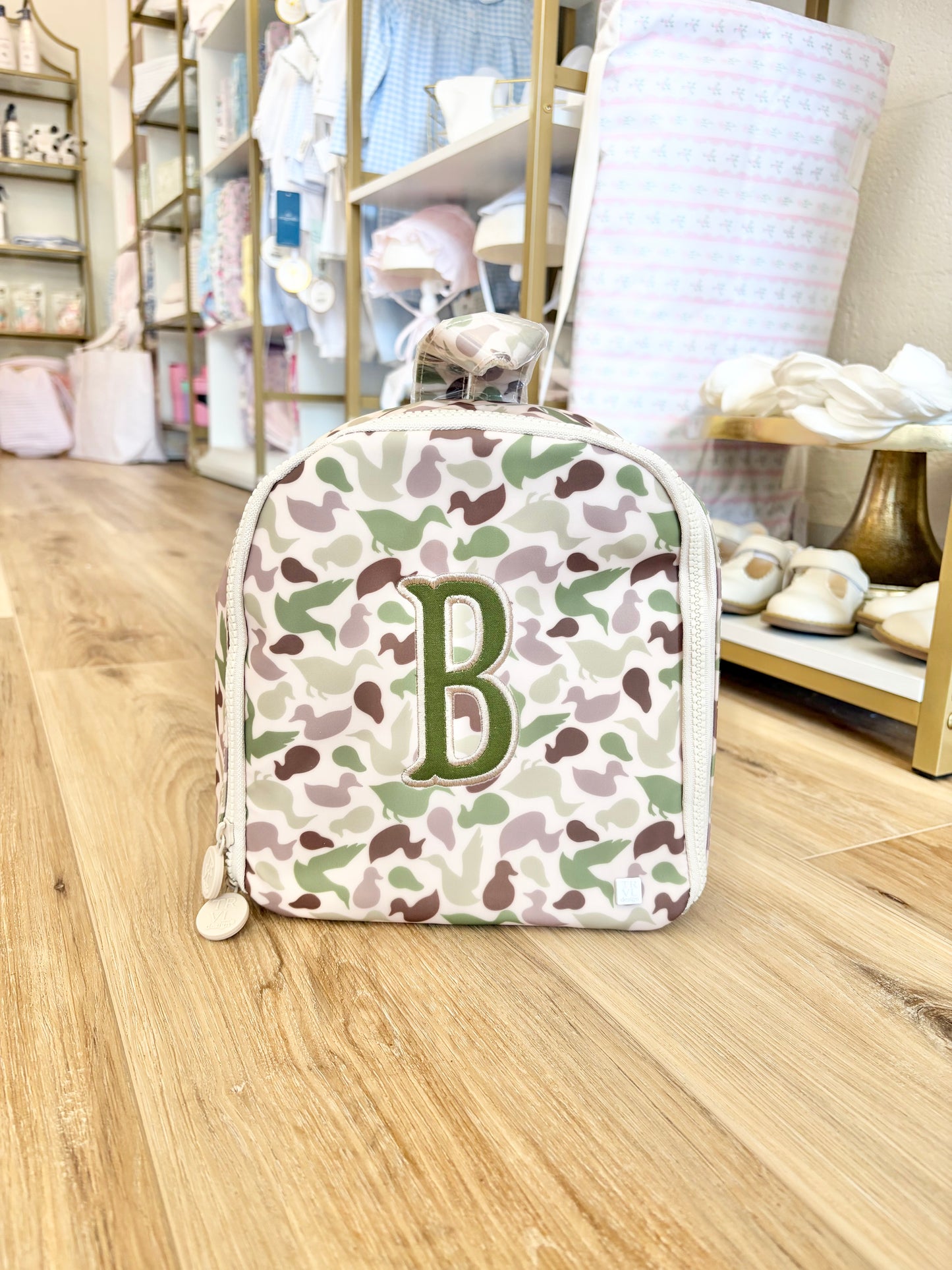 TRVL Camo Decoy Bring It Lunch Box with Single initial