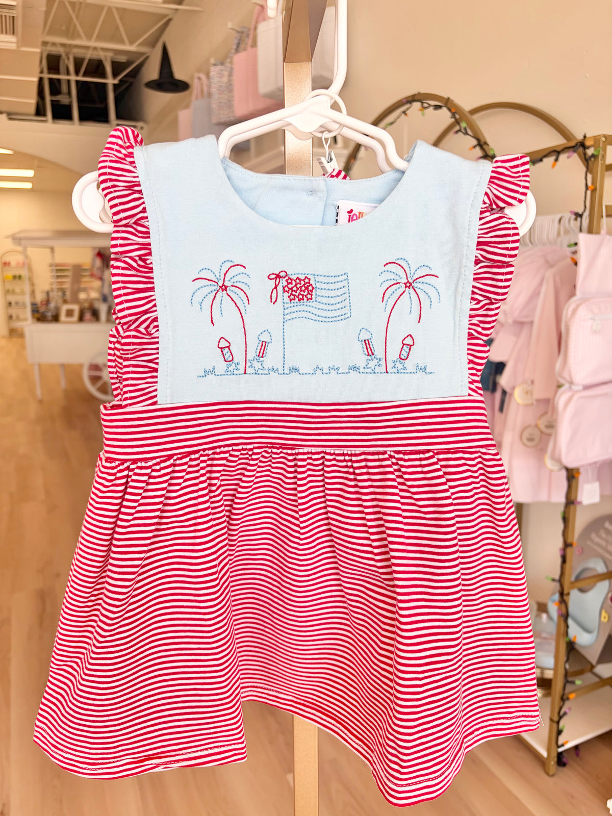 Jellybean Fourth of July Ruffle Short Set