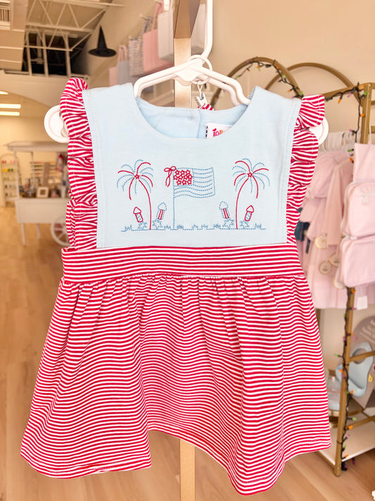Jellybean Fourth of July Ruffle Short Set