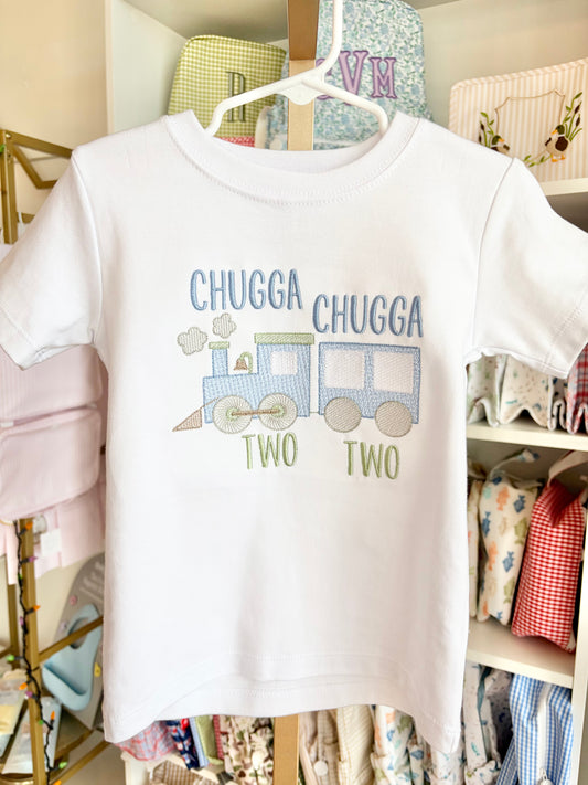 "Chugga Chugga Two Two" Birthday Train Tee