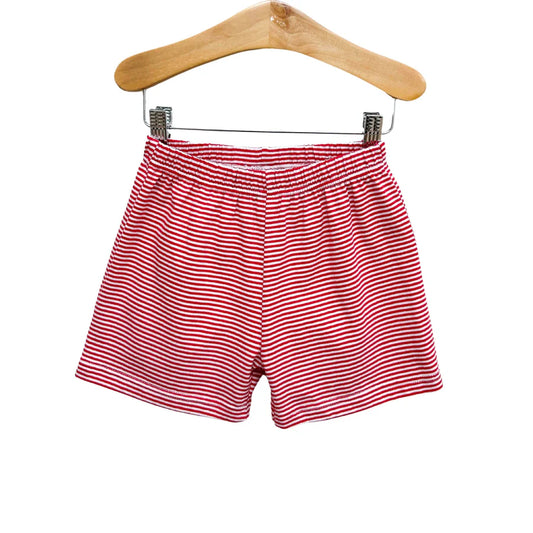 Knit Shorts- Red Stripe