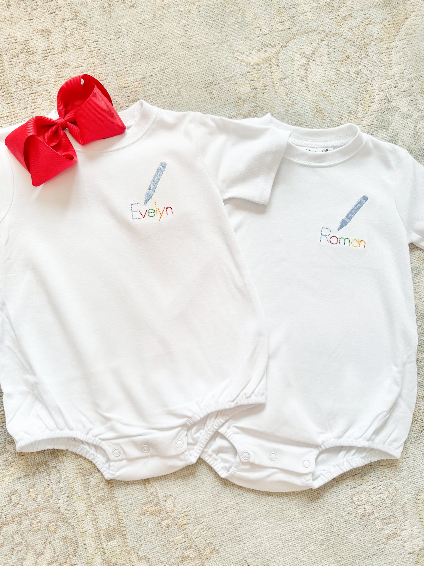 Multicolor Name Bubble with Crayon