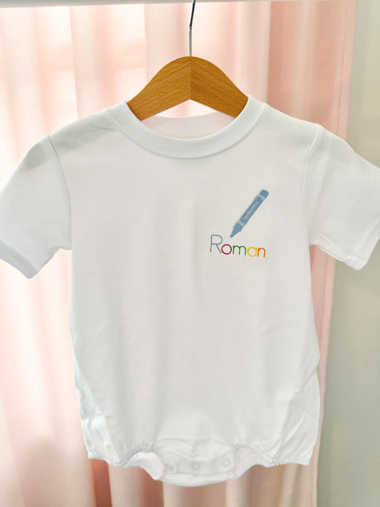 Multicolor Name Bubble with Crayon