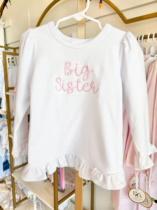 Big Sister Long Sleeve Tee - Bubbly