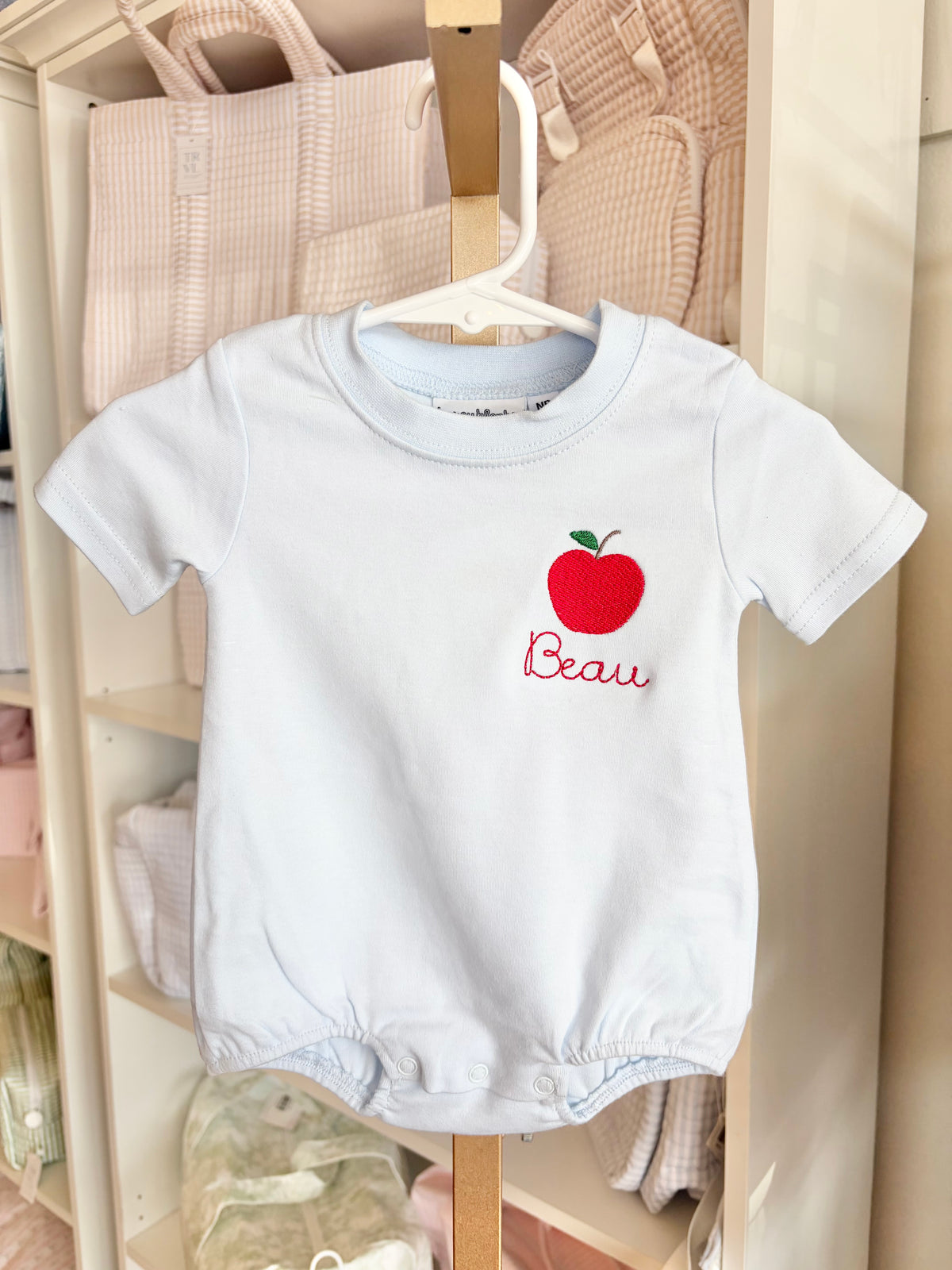 Blue Bubble - Mini Apple Design w/ Name