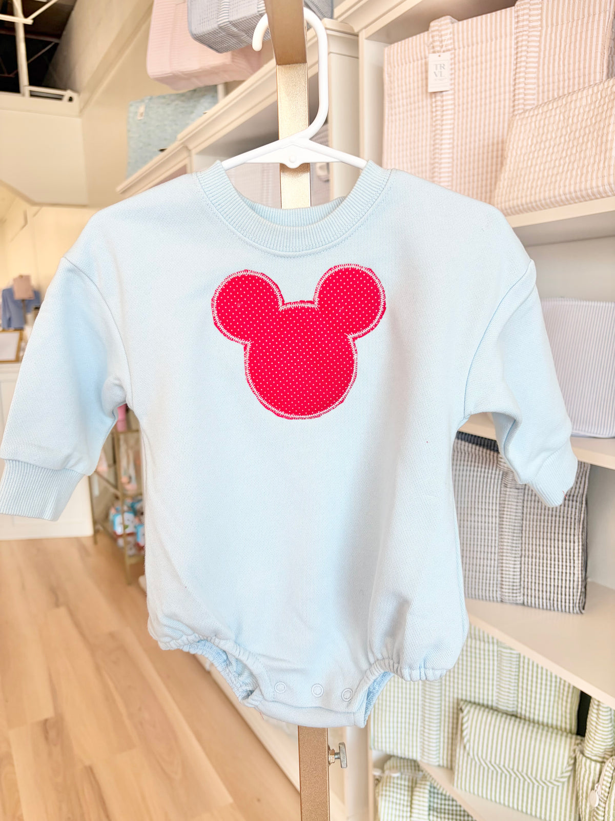 Blue Sweatshirt Bubble with Mickey Head