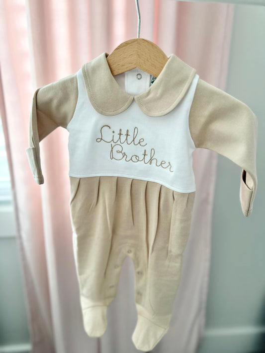 Collar Footie in Light Brown