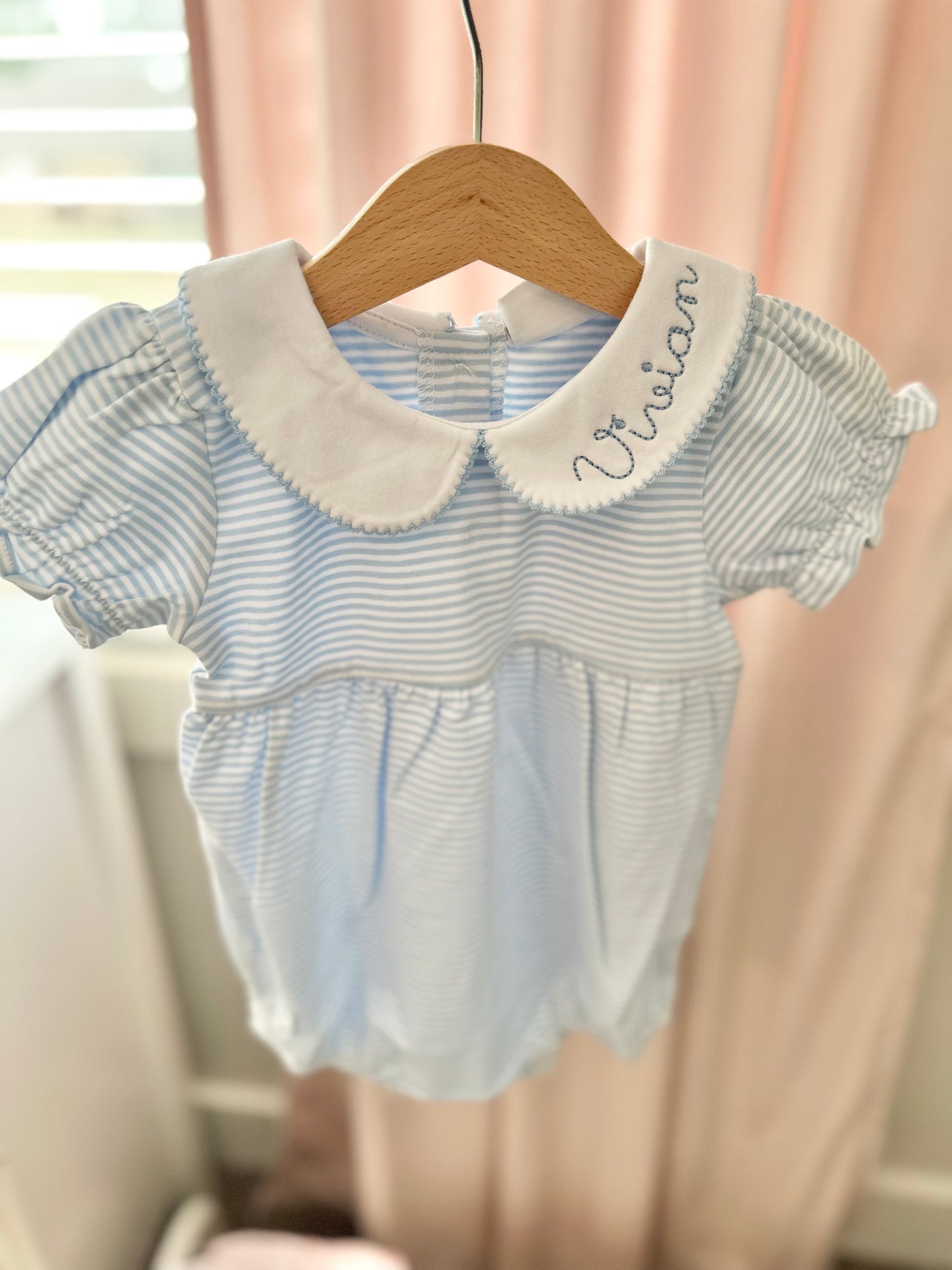 Knit Stripe Peter Pan Collar Bubble