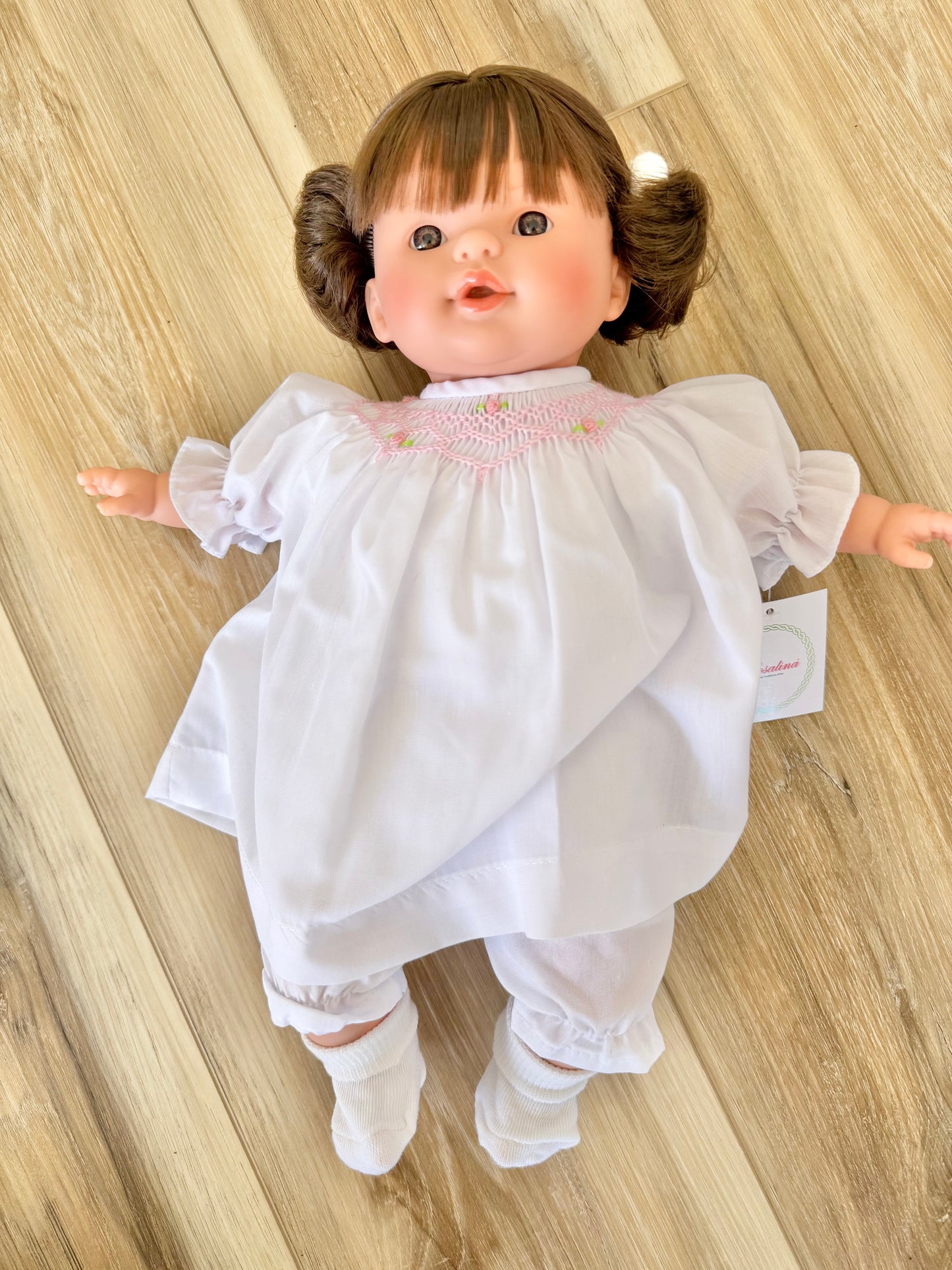 15" Sarah Rosalina Baby Doll (Brown Hair + Brown Eyes)