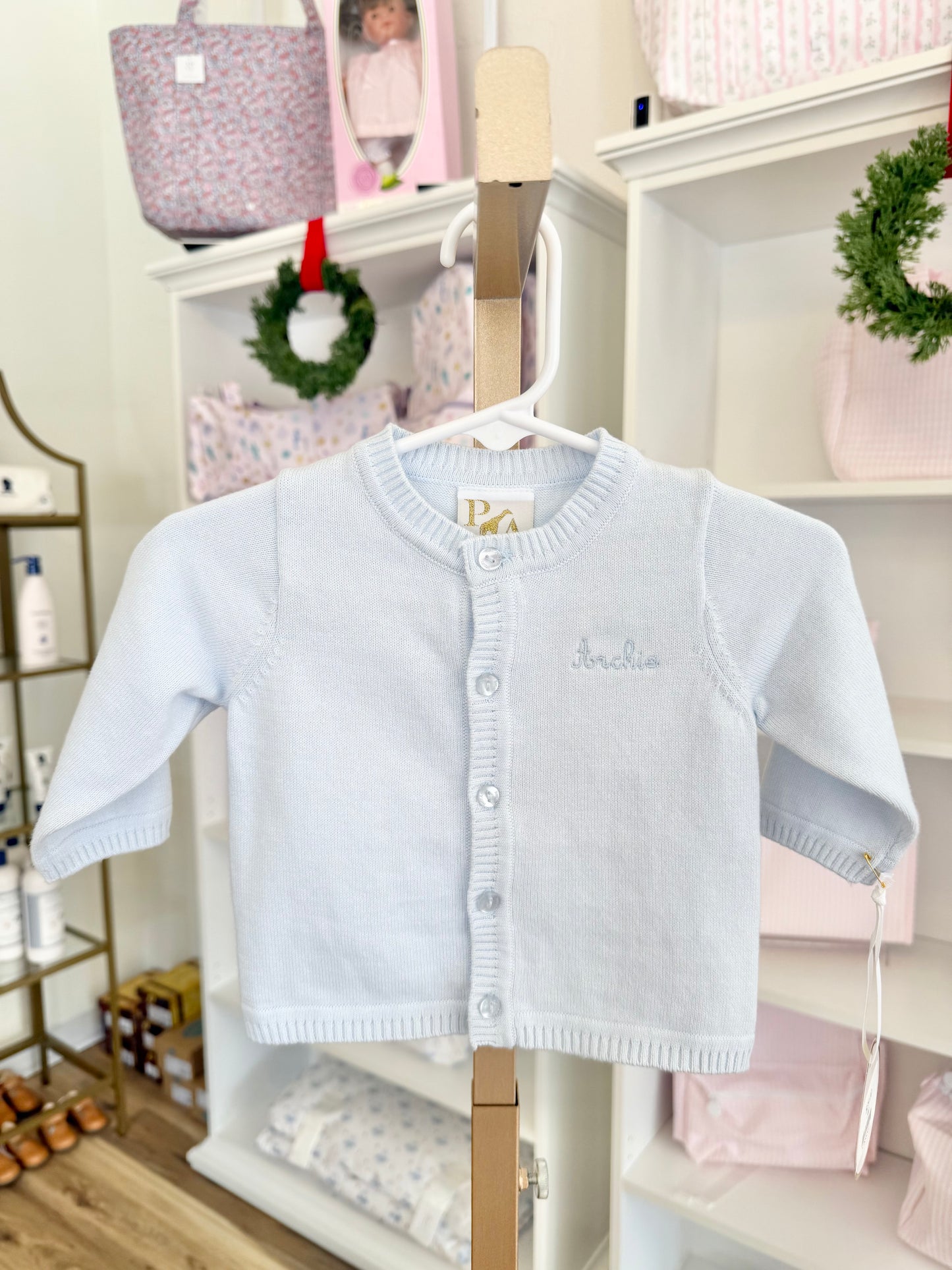 Petit Ami Blue Cardigan Sweater