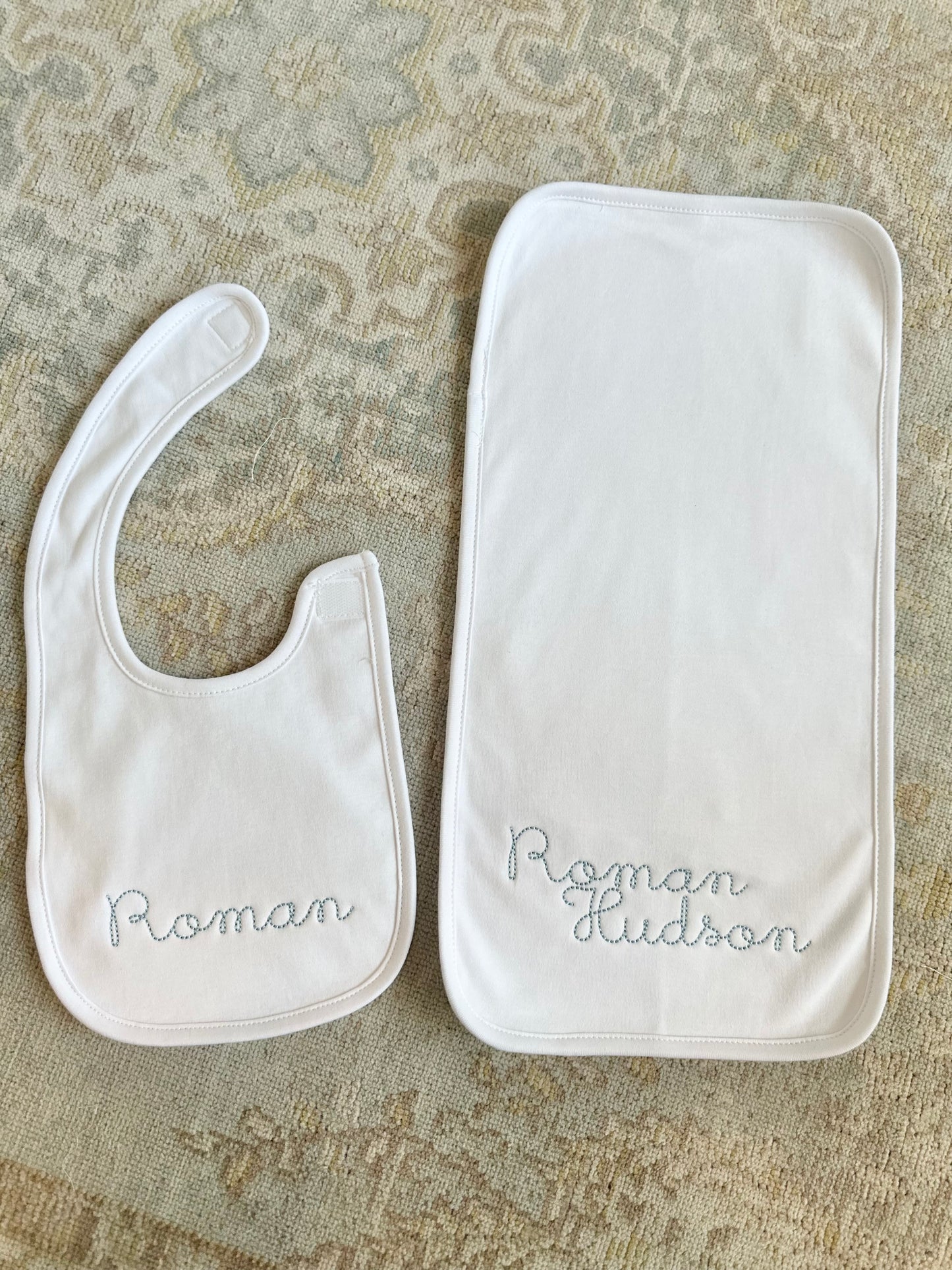 Personalized Bib in Blue