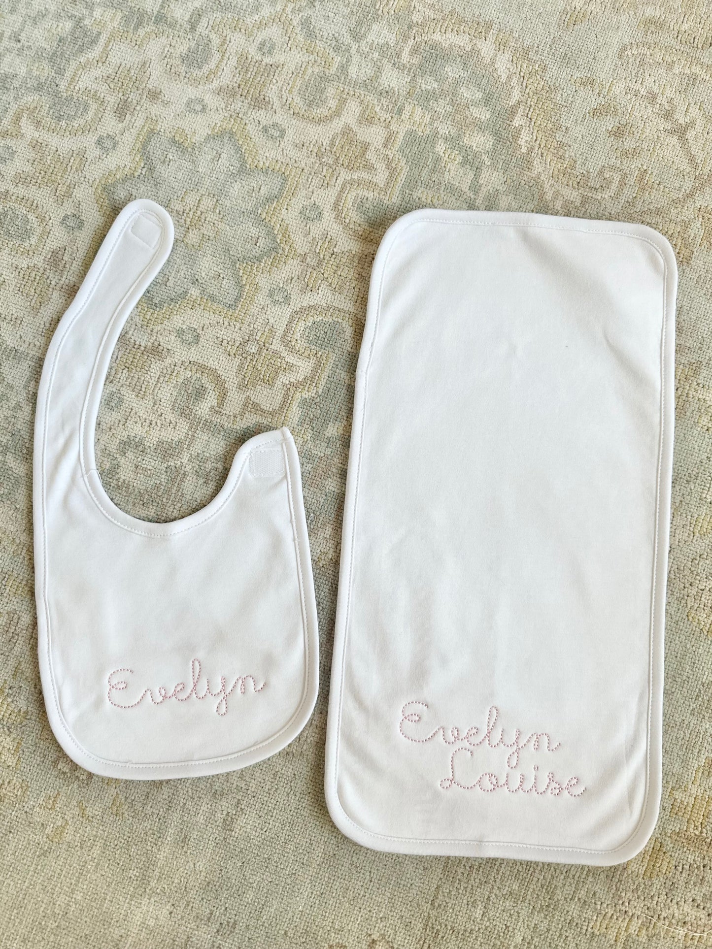 Personalized Bib in Pink