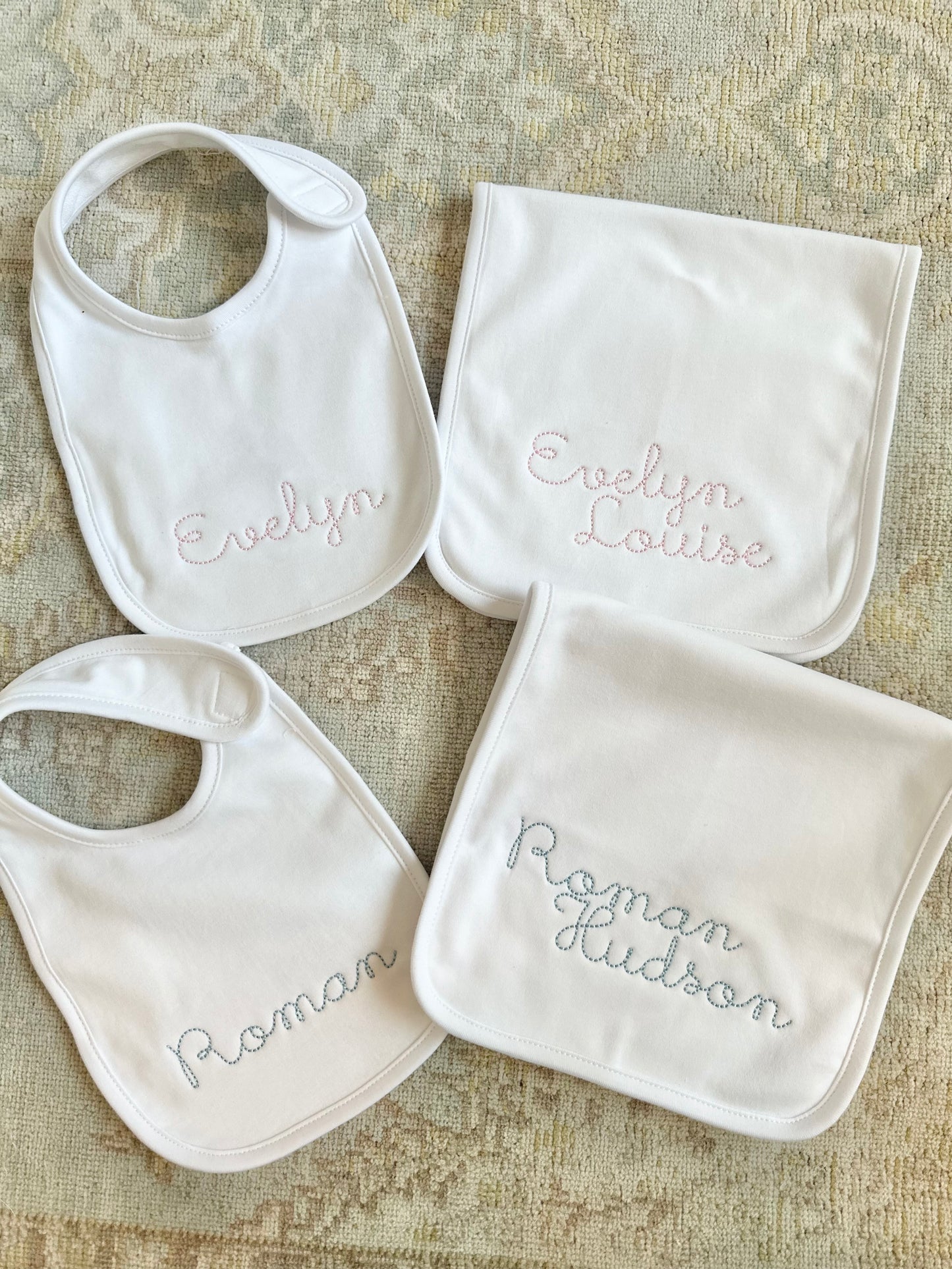 Personalized Bib in Blue