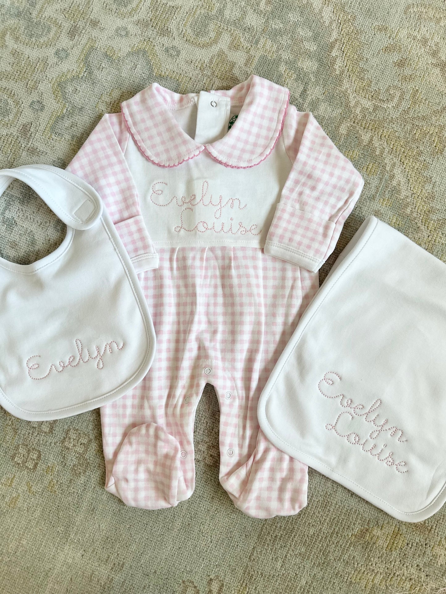 Personalized Bib in Pink