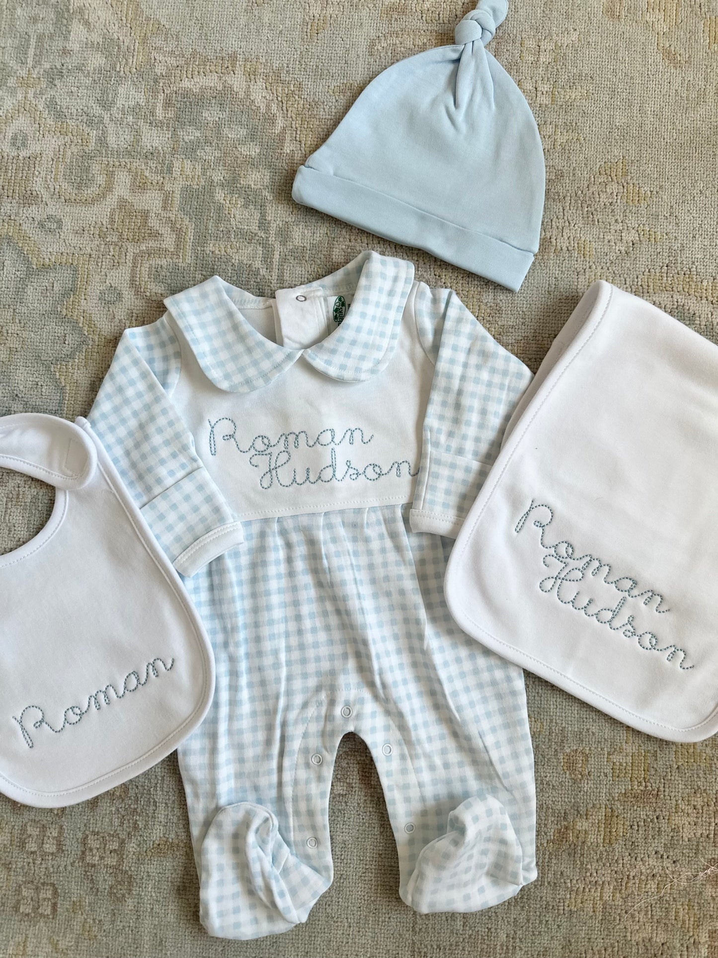 Personalized Bib in Blue