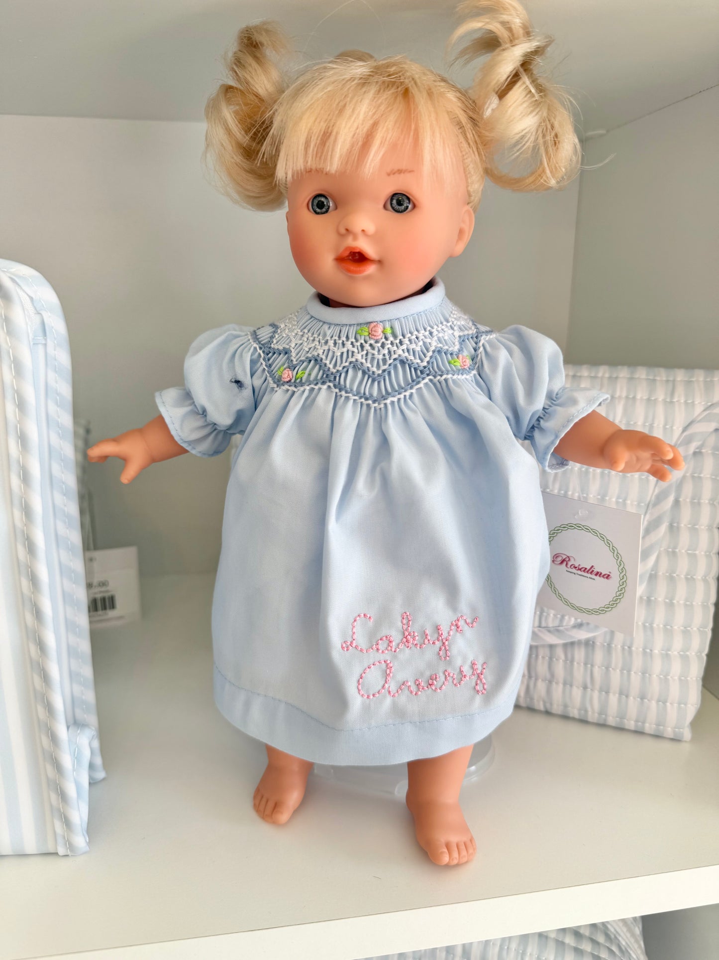 10" Carly Rosalina Baby Doll (Blonde Hair + Blue Eyes)