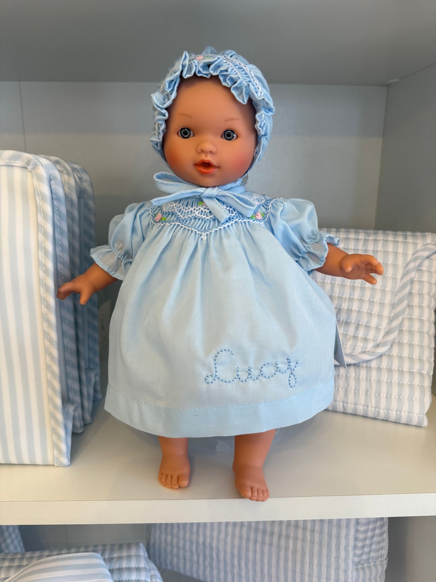 10" Abby Rosalina Baby Doll (Blue Eyes + Bonnet)