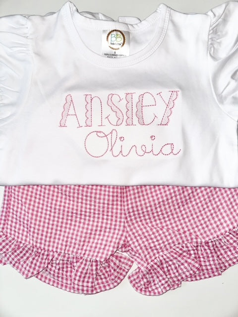 Everyday Name Tee in Pink