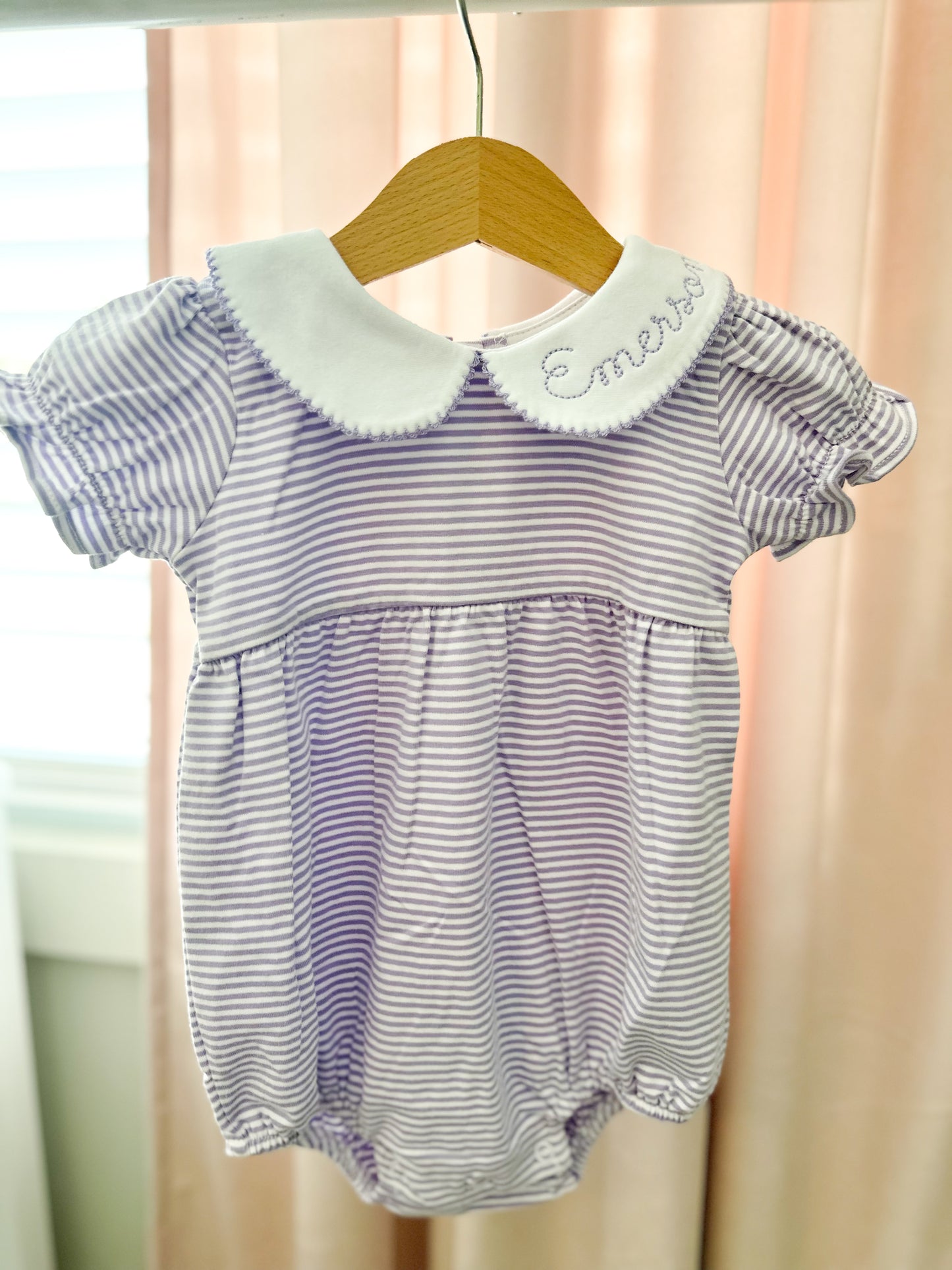 Knit Stripe Peter Pan Collar Bubble